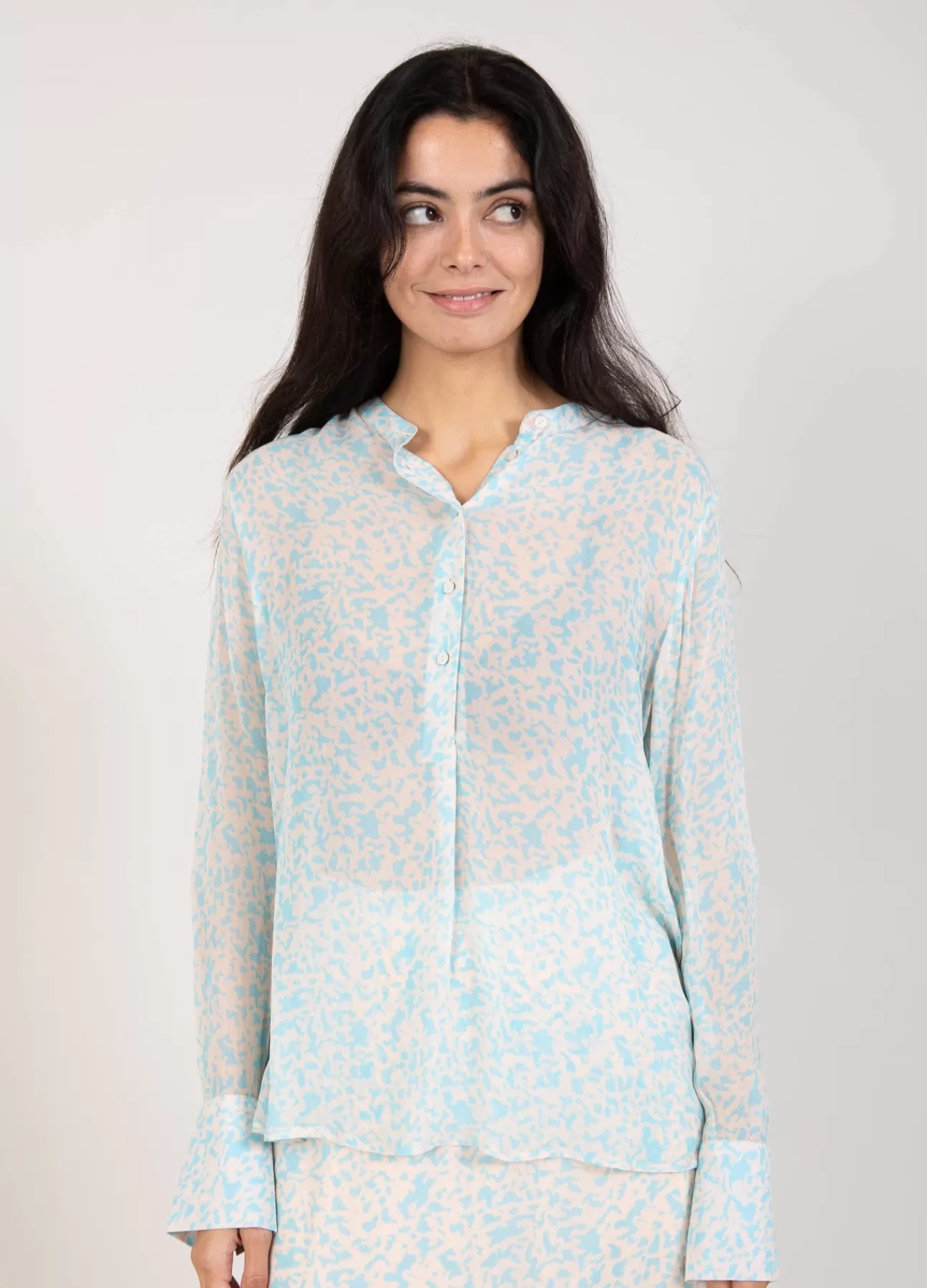 Dame Coster Copenhagen SKJORTE I LEO SPLASH PRINT