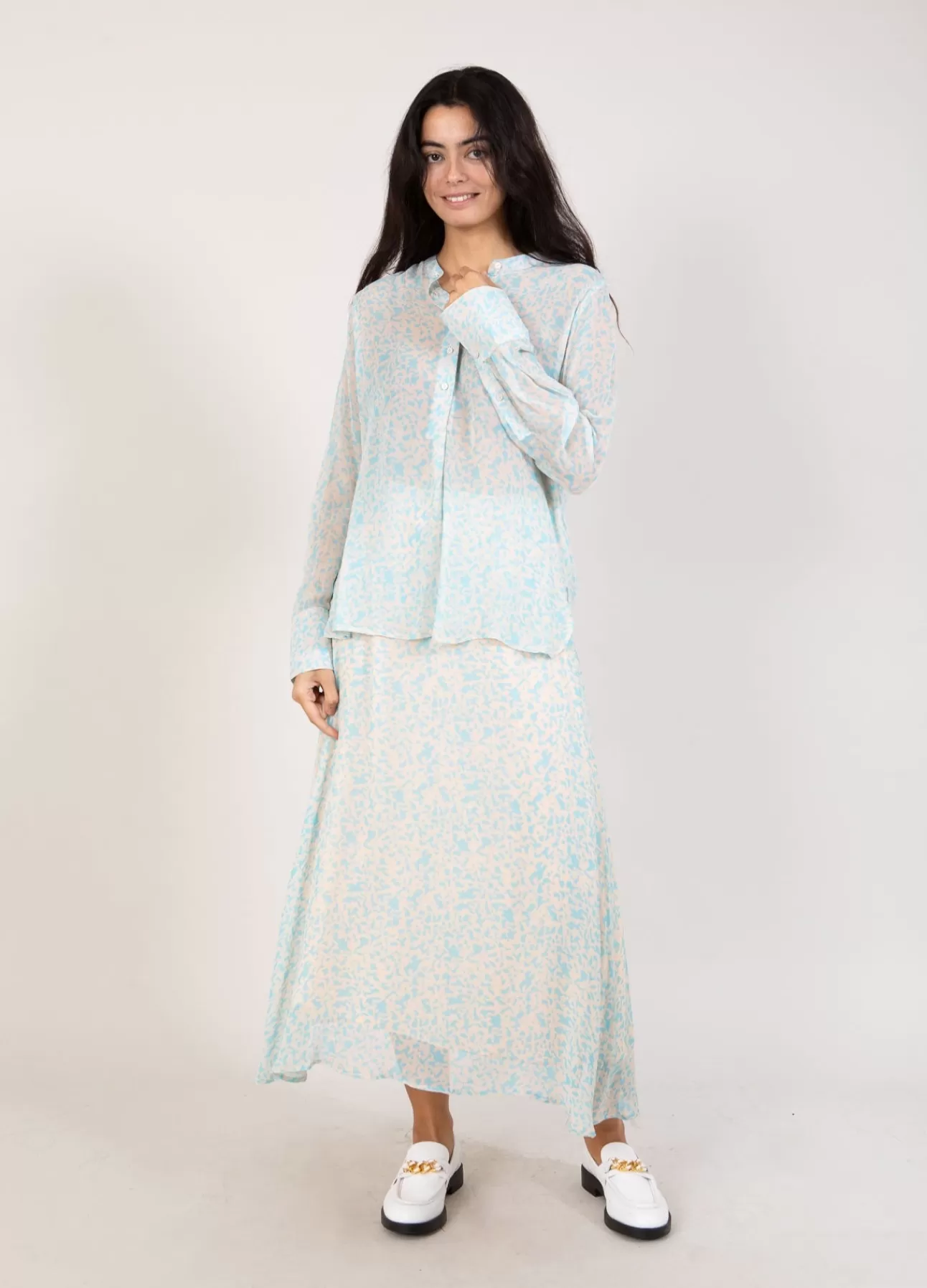 Dame Coster Copenhagen SKJORTE I LEO SPLASH PRINT