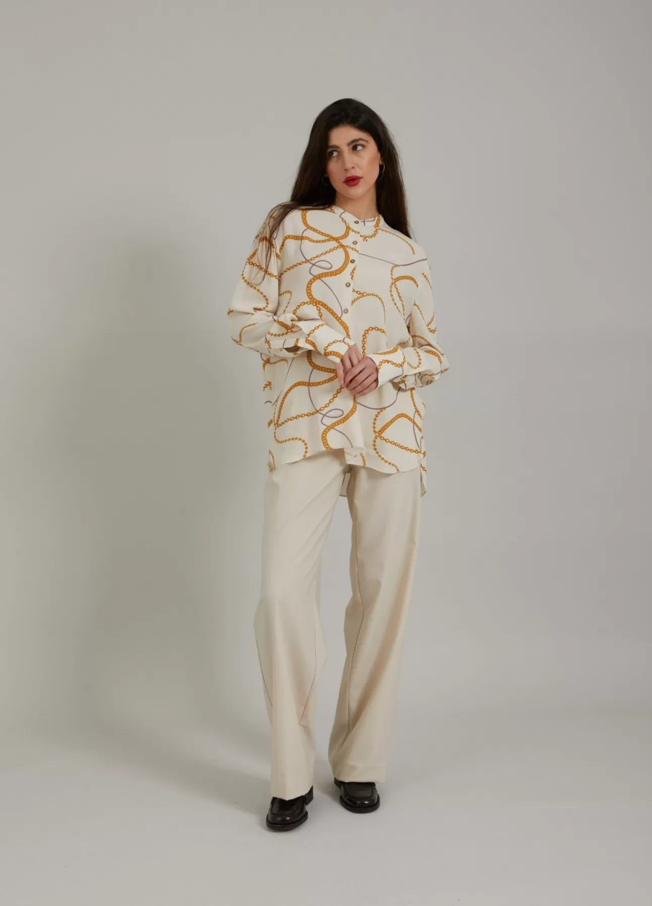 Dame Coster Copenhagen SKJORTE M. CHAIN PRINT